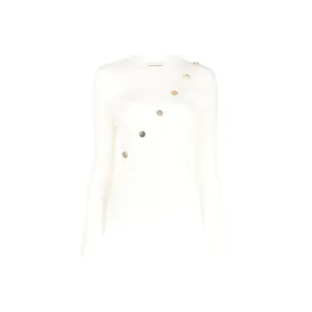 Alexander McQueen Button Detailed Crewneck Top