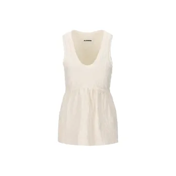 JIL SANDER Sleeveless U Neck Top