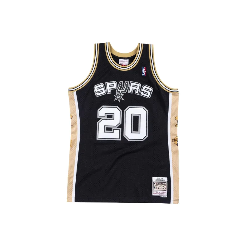 Mitchell Ness 2002 2018 Hardwood Classics Manu Ginobili San Antonio Spurs Retirement Swingman Jersey-0