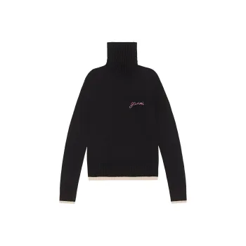 GANNI Logo embroidered Jumper