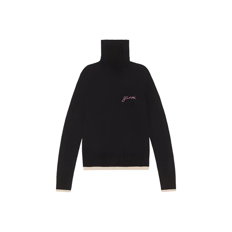 GANNI Logo embroidered Jumper-0