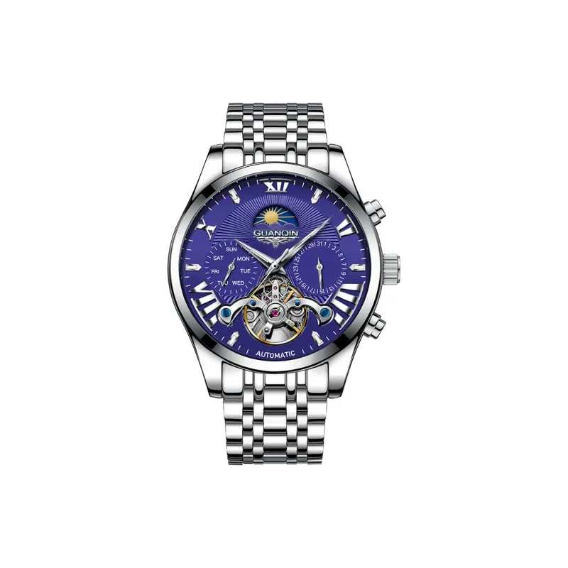GUANQIN Ruidong Collection Automatic Mechanical Movement Steel Strap Watch Men's Watches White Dial-16
