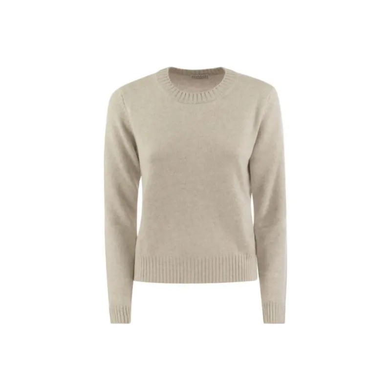Brunello Cucinelli Shiny Cuff Detailed Knitted Jumper-0