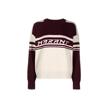 ISABEL MARANT Callie Logo Intarsia Crewneck Jumper