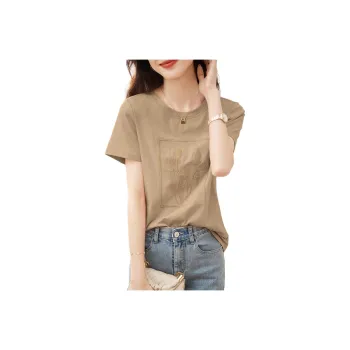 Mo Han Yi Mei Regular T Shirt Women's Milk Tea