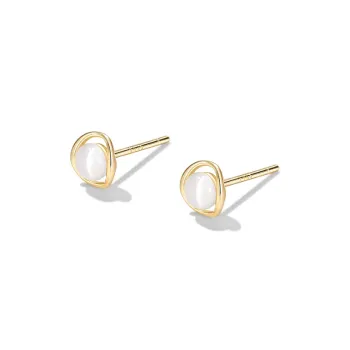 DODOGOGO S 999 Fine Silver Stud Earrings Women's