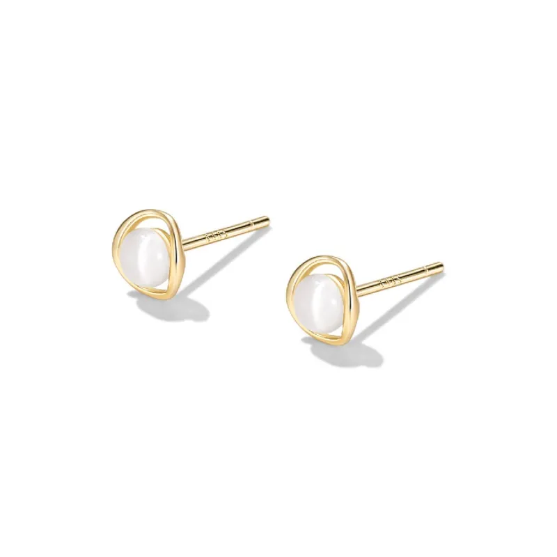 DODOGOGO S 999 Fine Silver Stud Earrings Women's-0