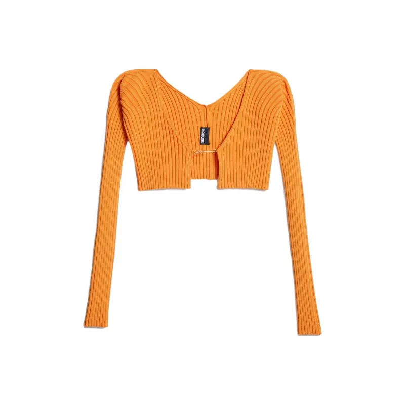 Jacquemus La Maille Pralu Micro Charm Logo Cardigan Pink-8