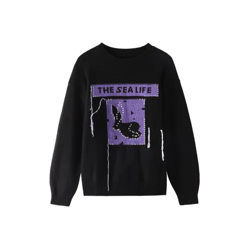 THE SEA LIFE 블랙 마법사 여성 스웨터