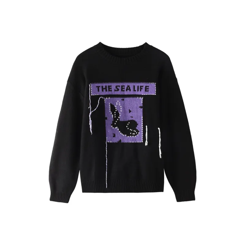 THE SEA LIFE Sweater Women's Black Mage-0