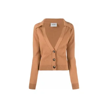 NANUSHKA Jodi Rib trimmed Knitted Cardigan