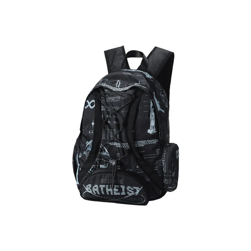 8atheist Polyester Backpack Regular Unisex Black-9