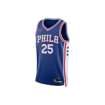 Nike Basketball Jerseys Team Limited Philadelphia 76ers Simmons Size 25 Unisex Dark Blue