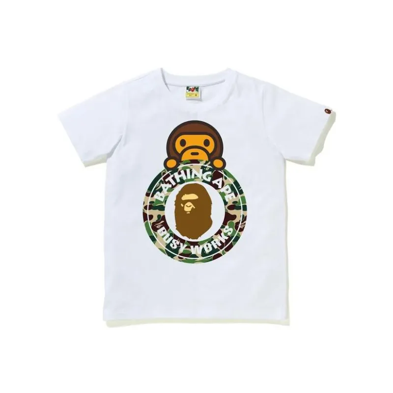 Bape Abc Camo Milo Busy Works Tee Sax/Blue-3