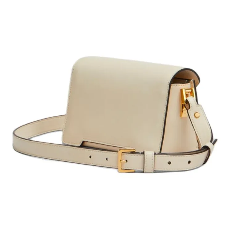 MARNI Trunkaroo Leather Crossbody Bag, Shoulder Bag Mini Women's White-2
