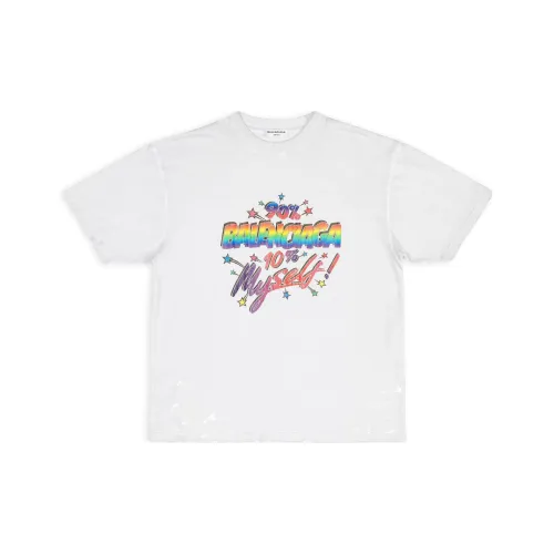 Balenciaga Women's 90/10 Large Fit Vintage T Shirt White
