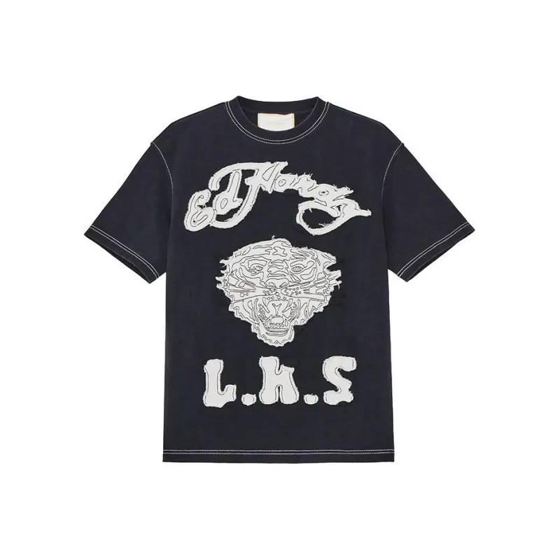 Ed Hardy SS24 Drop Shoulder Sleeve T-Shirt Women's Black-0