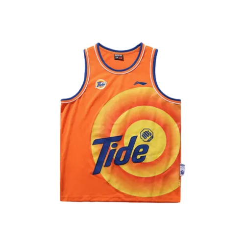 LiNing x TAIZI LIANMINGKUAN Badfive Basketball Jerseys Men
s Orange Blossom