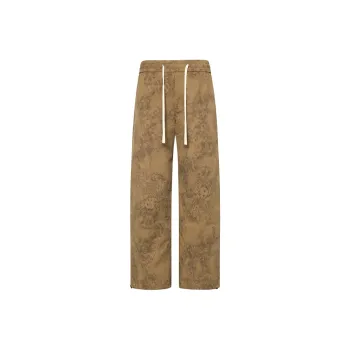 GTRG Casual Pants Unisex Embroidered Khaki
