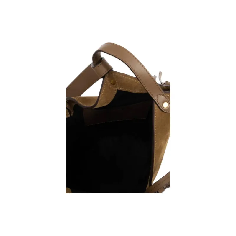 ISABEL MARANT Leather Shoulder Bag, Crossbody Bag Mini Women's Taupe-3