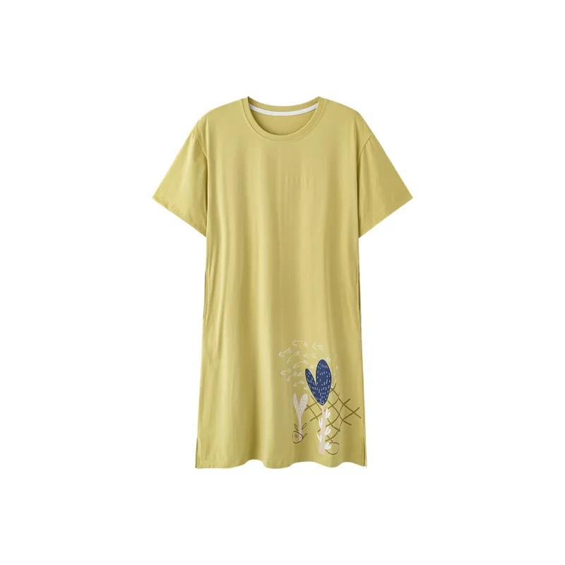 FENTENGCARE Nightgown Women's Light Green-0