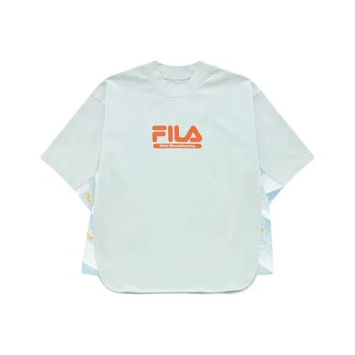 FILA FUSION x WM BAISHAN Drop Shoulder Sleeve T-Shirt Women's Filter Gray