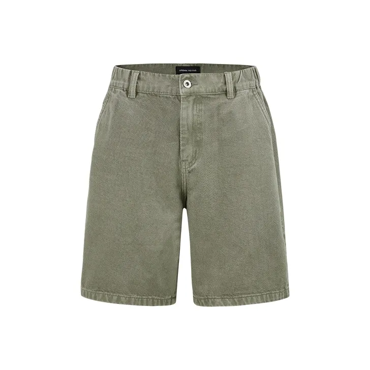 URBAN REVIVO Casual Shorts Men Khaki Gray-0