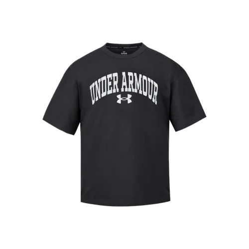 Under Armour Drop Shoulder Sleeve T Shirt Women's Black