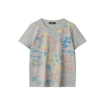 YUZHAOLIN Summer Graffiti Print Slim Fit Slimming Top Unisex