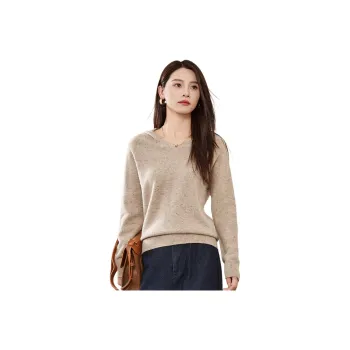 CARBAMMI Sweater Women's Floral Camel