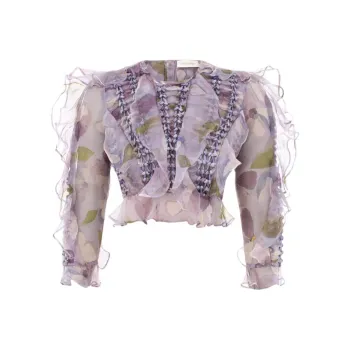 Zimmermann SS25 Crop Tops Women's Lilac