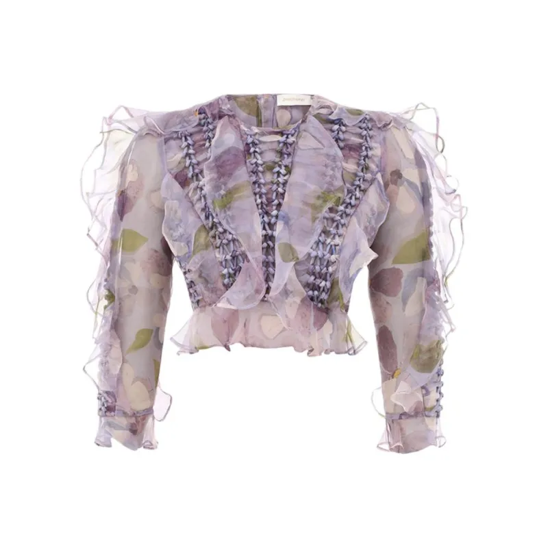 Zimmermann SS25 Crop Tops Women's Lilac-0
