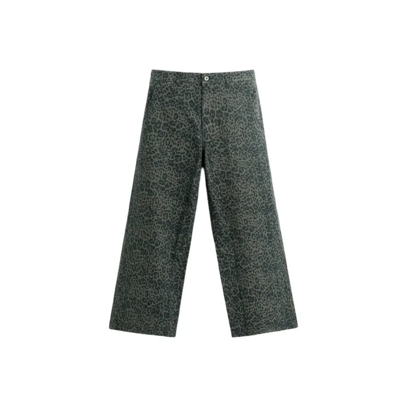 ZARA Casual Pants Men's Leopard Print-0