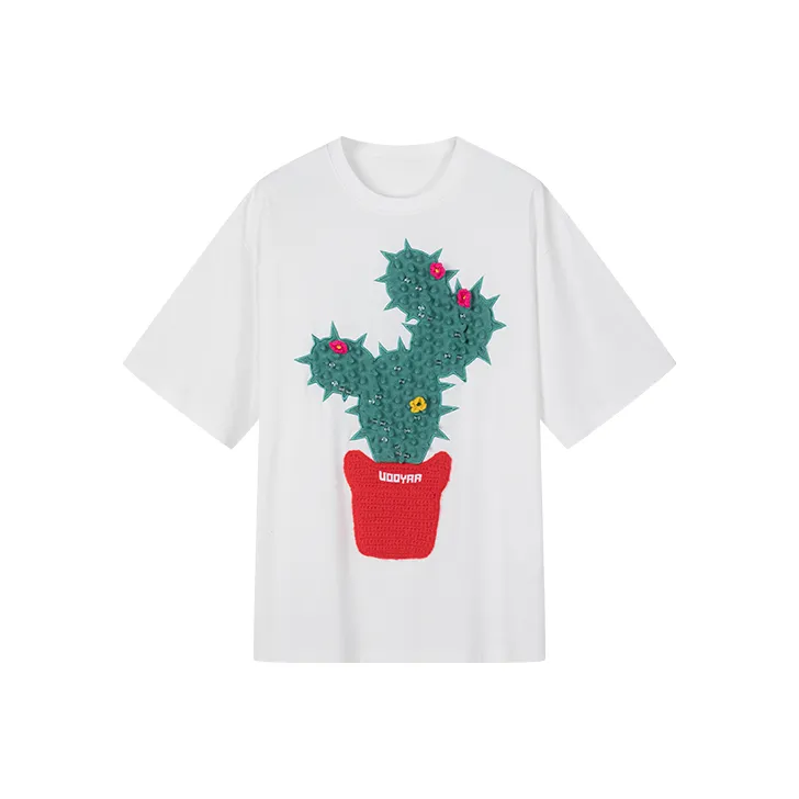 UOOYAA SS22 Drop Shoulder Sleeve T Shirt Women's White-0