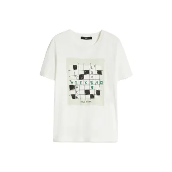 MaxMara Sante Collection Printed Jersey T-Shirt T-Shirt Women's White