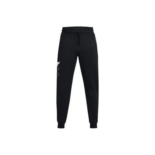 Under Armour ProjectRock FW24 Rival Fleece Casual Pants Men's Black/White