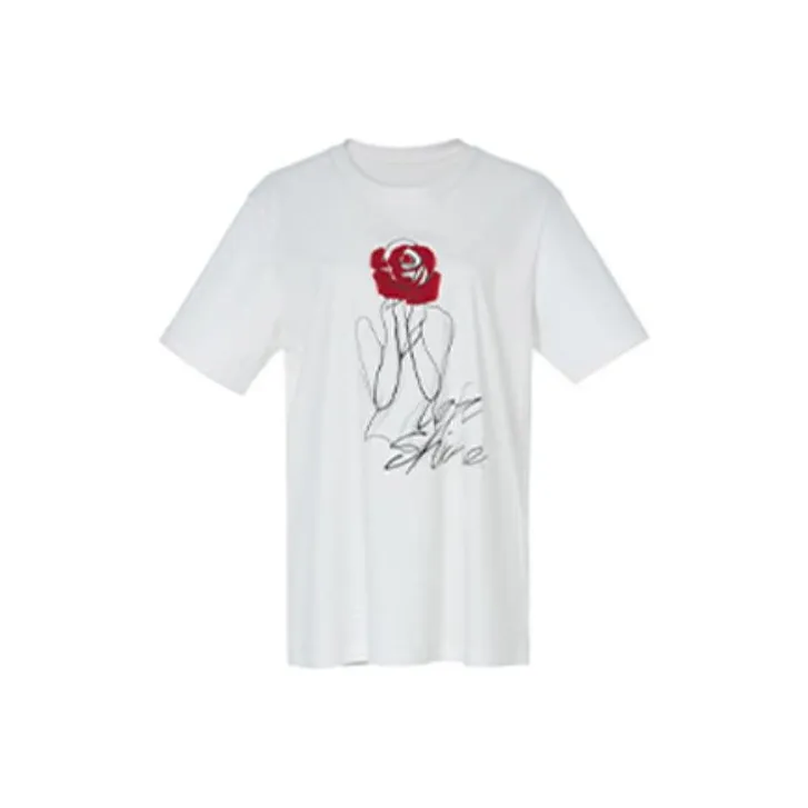 LOFT SHINE SS22 Straight T Shirt Women's White-0