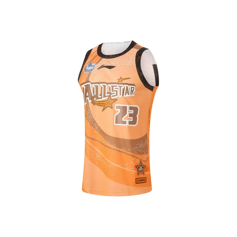 LiNing CBA Collection Basketball Jerseys Men's Sun Orange-0