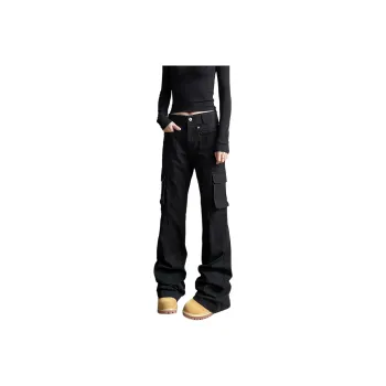 PISYPOX Casual Pants Unisex Matte Black