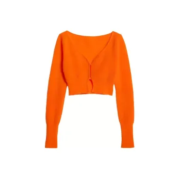 Jacquemus V-Neck Buttoned Cropped Cardigan