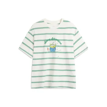 LiNing x Disney T Shirt Women's Ivory/Cool Pine Green