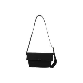JIL SANDER Cotton Fabric Crossbody Bag, Shoulder Bag Trumpets Women's Black