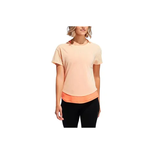 Adidas Drop Shoulder Sleeve T Shirt Women's Orange
