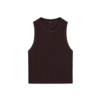 Massimo Dutti Tank Tops Women's Umber Red