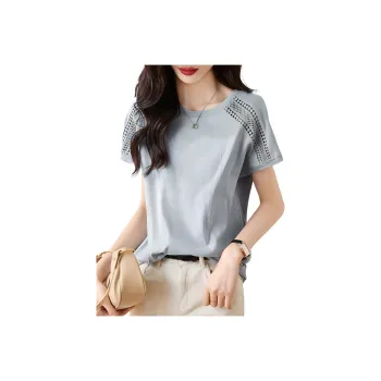 Mo Han Yi Mei Regular T Shirt Women's Blue