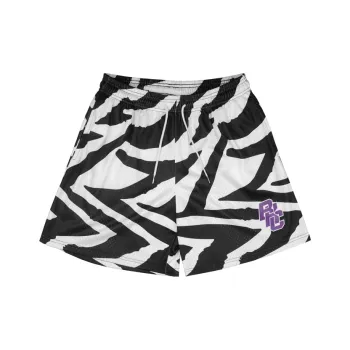BKCXZICE Loose Fit Breathable Sports Shorts Unisex Zebra Print