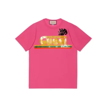 GUCCI Skunk embroidered Short sleeve T shirt