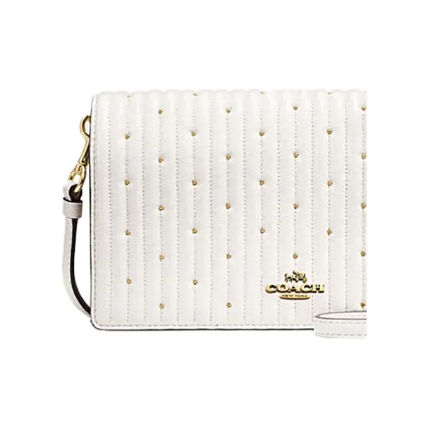 COACH Hayden Leather Shoulder Bag Crossbody Bag Women's Pink White-2