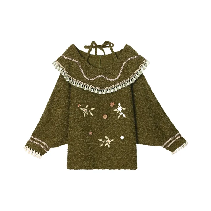 SNBL Sweaters Women's Green Sweater-0
