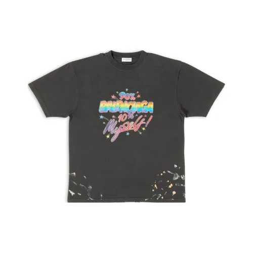 Balenciaga Women's 90/10 Large Fit Vintage T Shirt Black/Multi